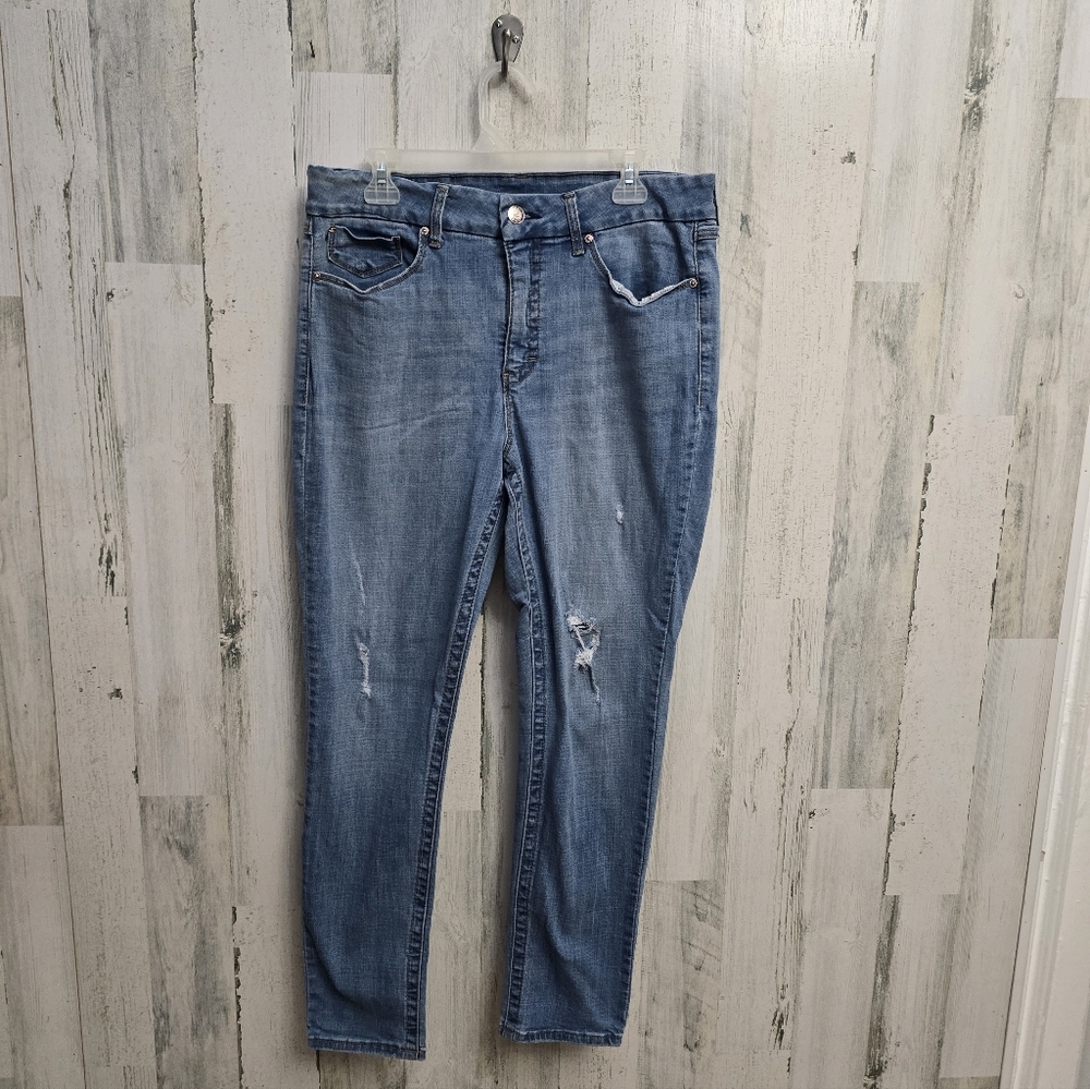 Seven7 Jeans Blue Distressed Women's Jeans Plus Size 16